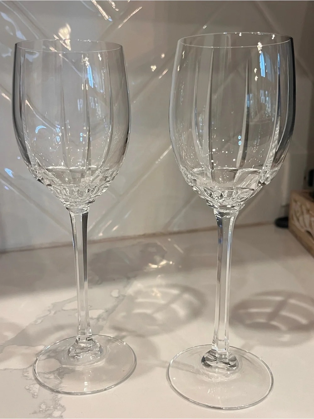 Set Of 2 Wine Goblet Cristal- Durand D'Arques Alicia Pattern 8 1/4